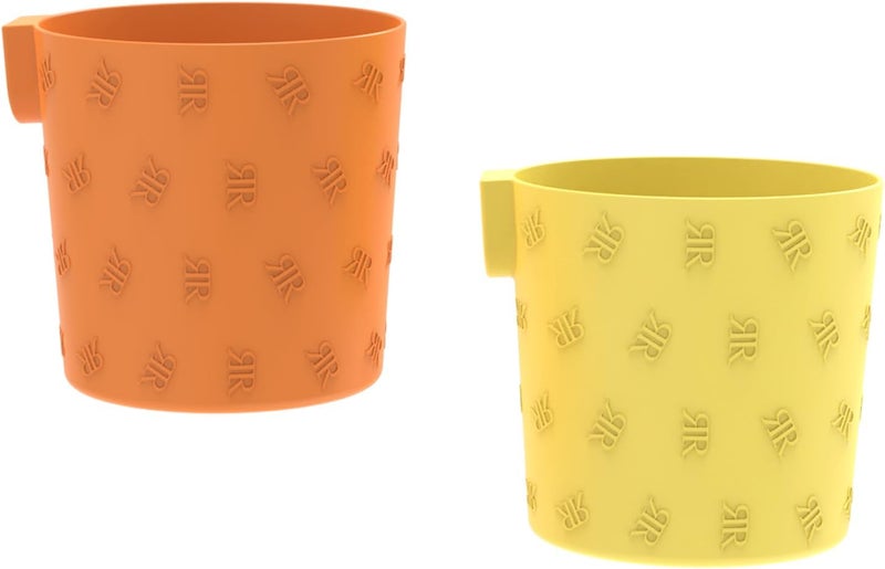Rich&Ray Magnetic Cup Sleeve, 8oz Reusable Silicone Sleeve without Cups, Suitable for Water Cooler and Refrigerator, 2 Pack (Cup Not Included) - Image 1
